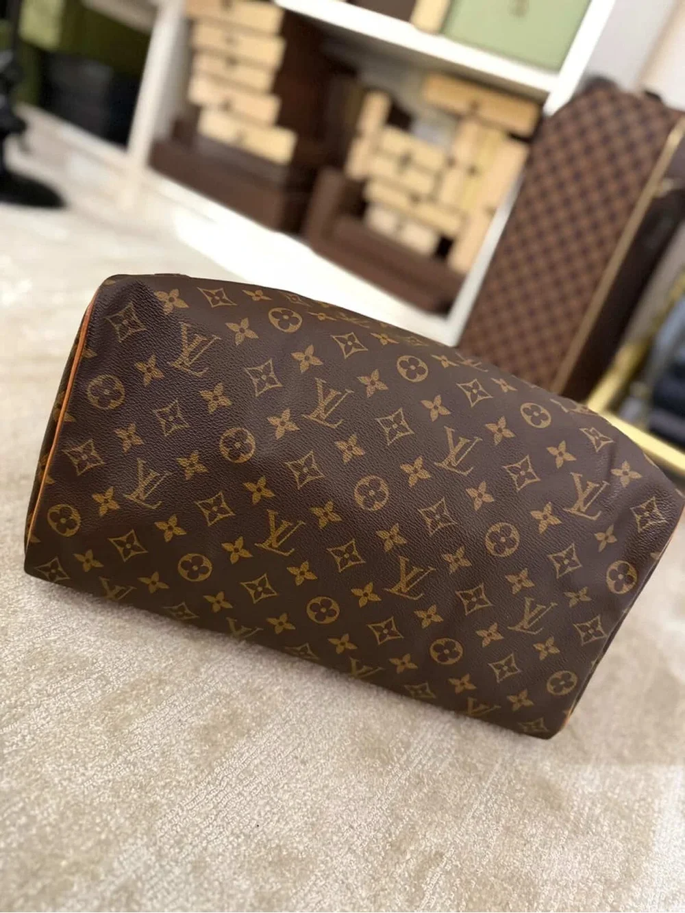 Louis Vuitton Monogram Duffel Bag in Brown and Tan